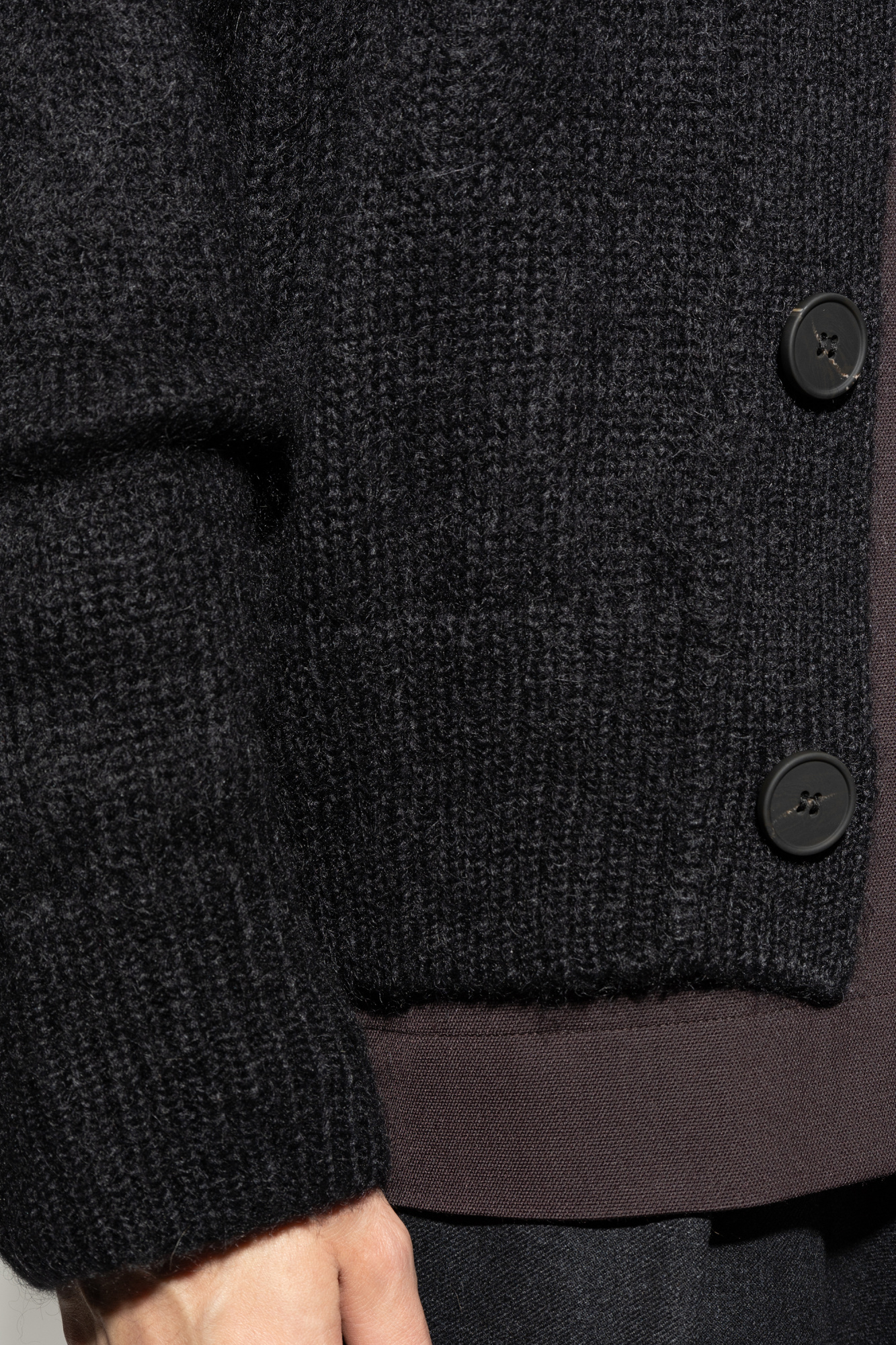 Black Cardigan `Trey` Studio Nicholson - Vitkac Northern Ireland